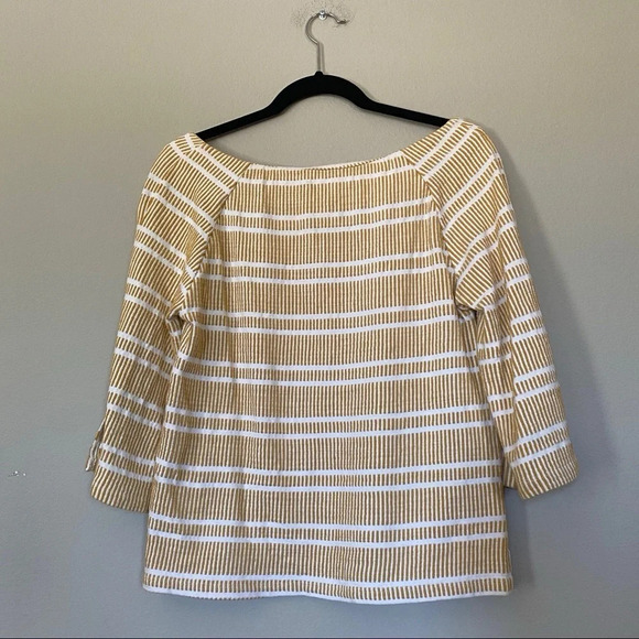 ANTHROPOLOGIE Postmark Mustard Bell Sleeve Top  Small - Picture 3 of 5